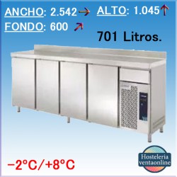 Mesa de Refrigeración Frente Mostrador Edenox FMPS-250 HC